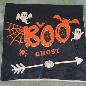 Halloween Boo Pillow Cover 17x17 Inches